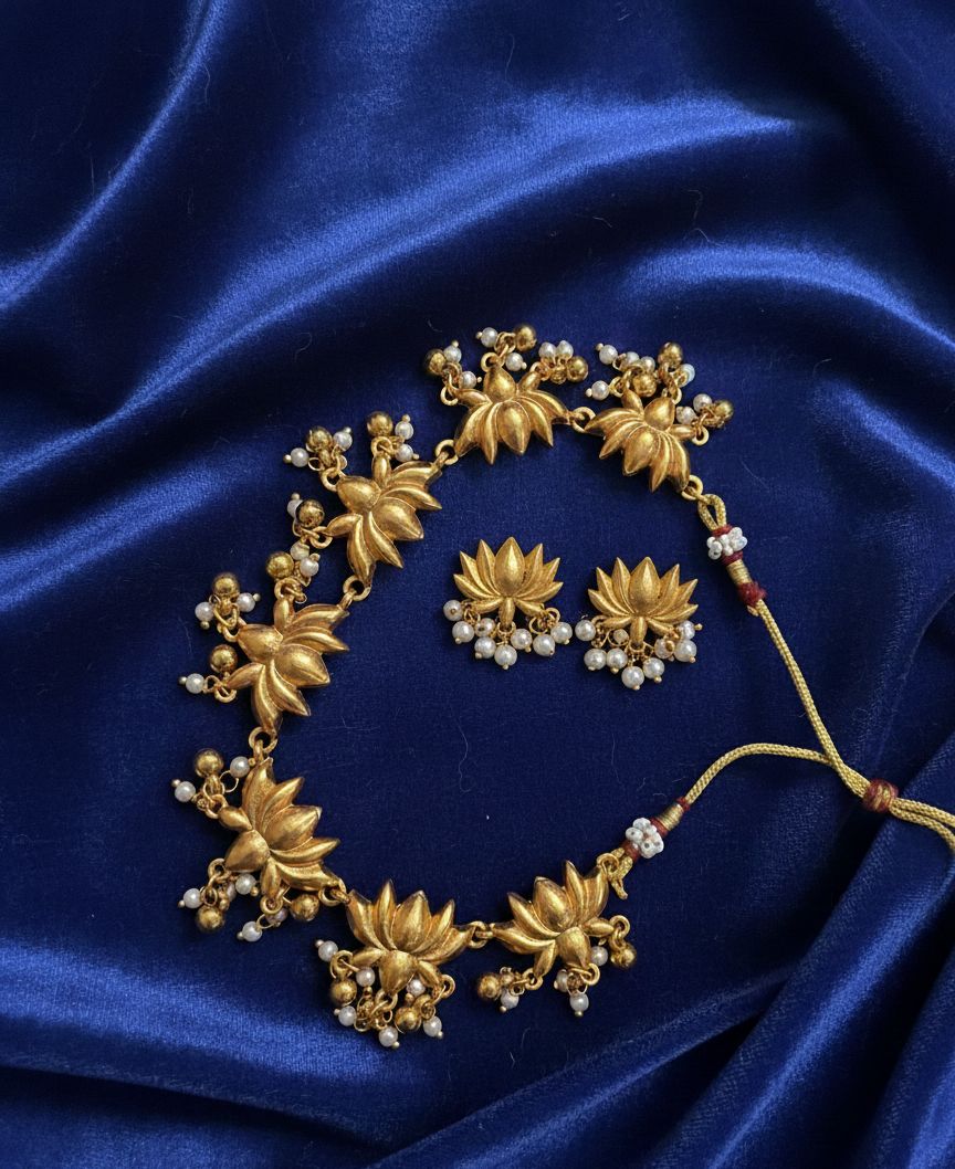 Golden Lotus necklace